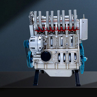 Piston Buddy  TECHING V8 Car Engine Model Full Metal Assembling 8-cylinder 500+Pcs Building Kits