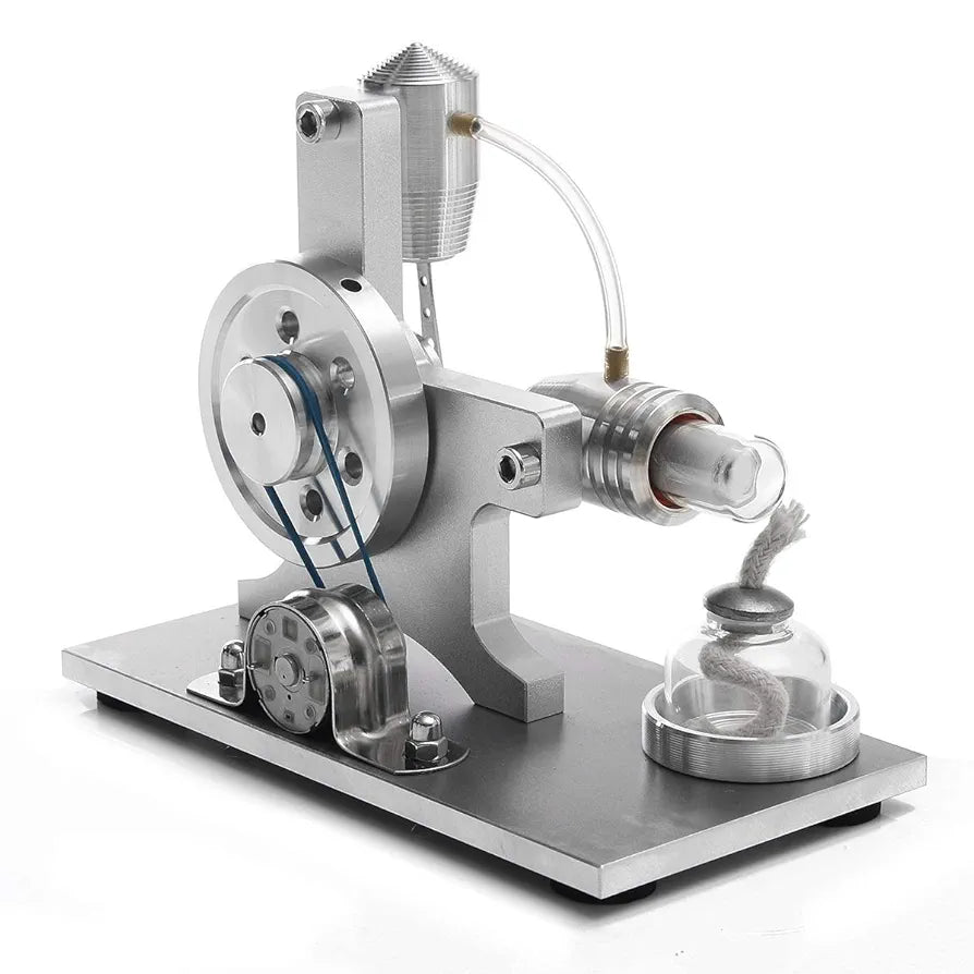 PISTON BUDDY Air Stirling Motor Power Generator Alpha Engine Model Educational Physics Experiment Kit (A)