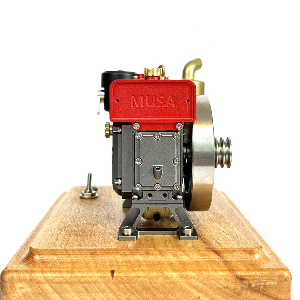 Piston Buddy MUSA 1/8 2.6cc Mini Single-Cylinder Gas Powered Motor 4-Stroke Engine Model