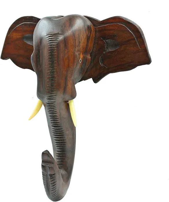 JUSTCLICKINDIA Handcrafted Elephant Mount Wall Hanging