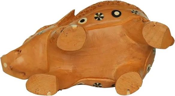 Handcrafted Wooden Elephant (3 Inches): Exquisite Decor for Your Home or Office