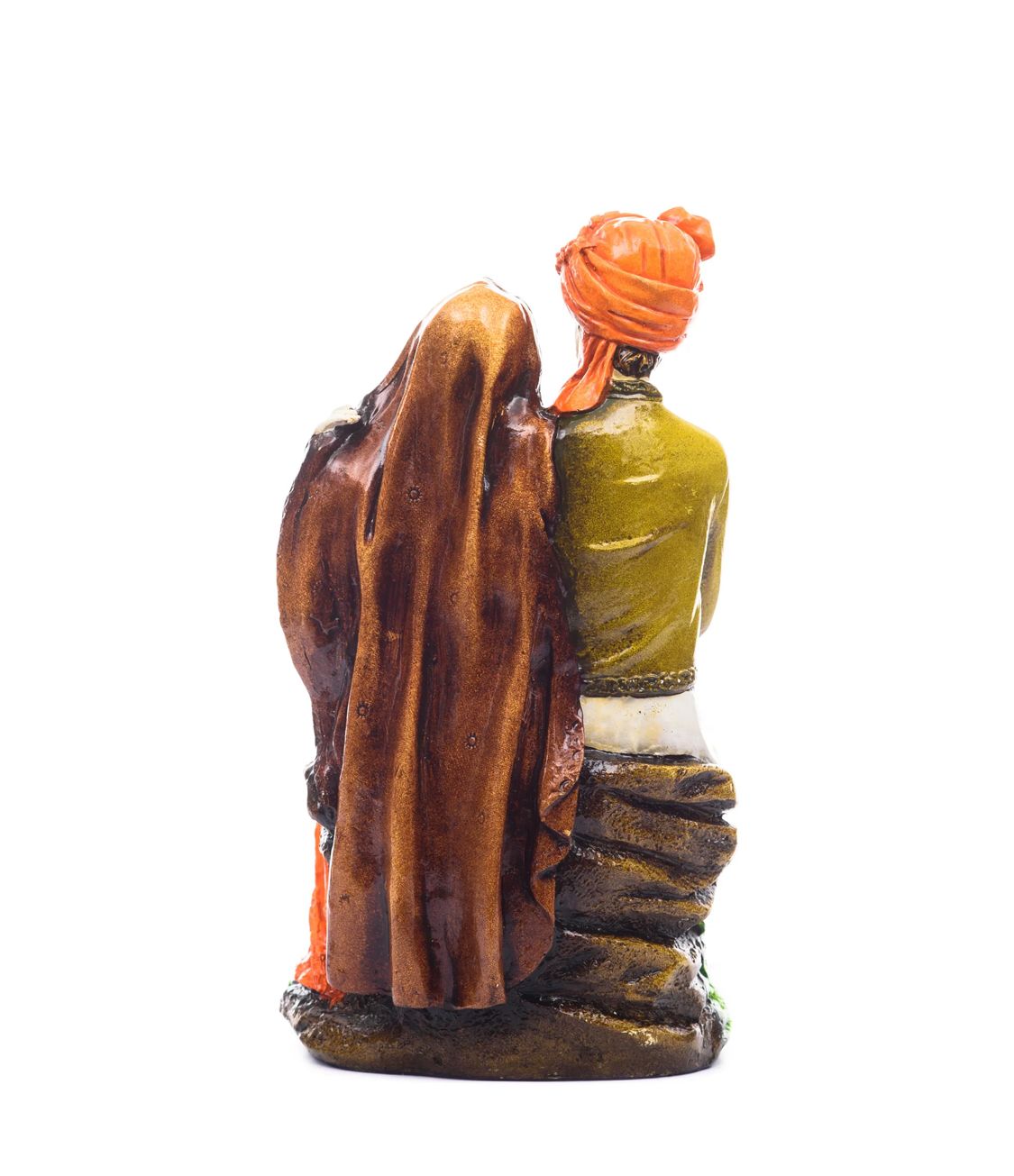 Polyresin Rajasthani Man And Women Statue Decorative Human Figurines Home Decor Showpiece